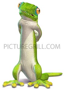cute 3d gecko rigged ready to animate